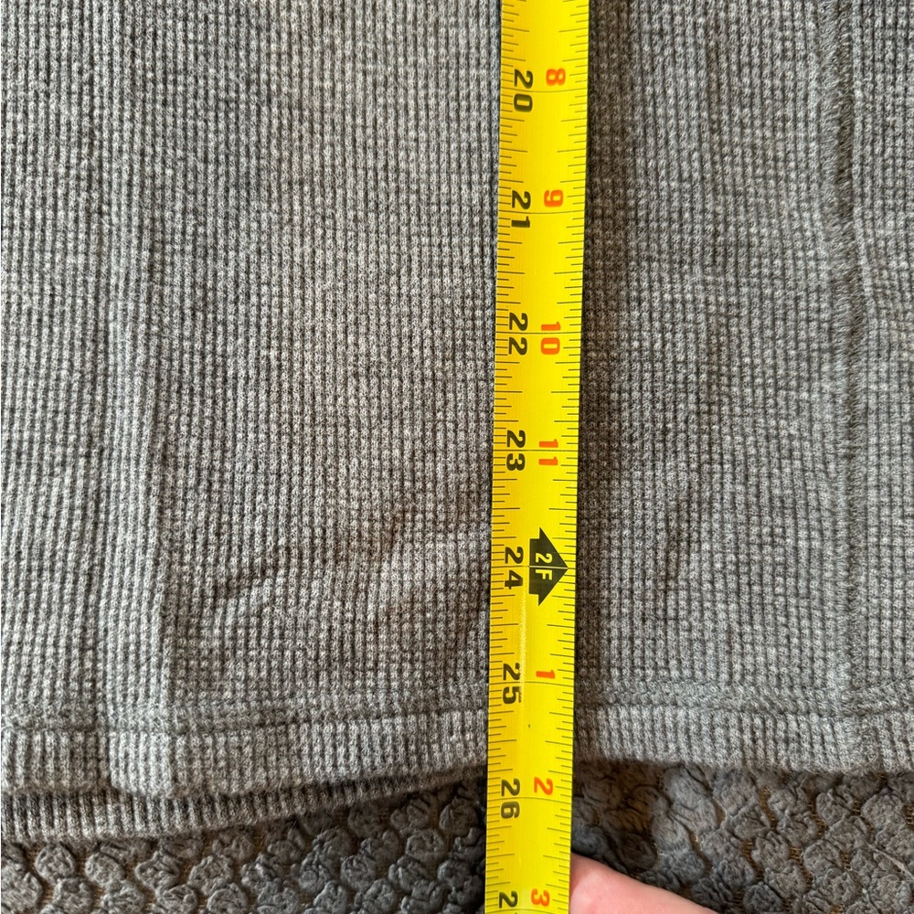 Mens Large Calvin Klein Grey Waffle Knit Base Layer warm thermal top - Picture 8 of 9